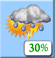 Chance Thunderstorms. Chance for Measurable Precipitation 30% Chance Thunderstorms. Chance for Measurable Precipitation 30%